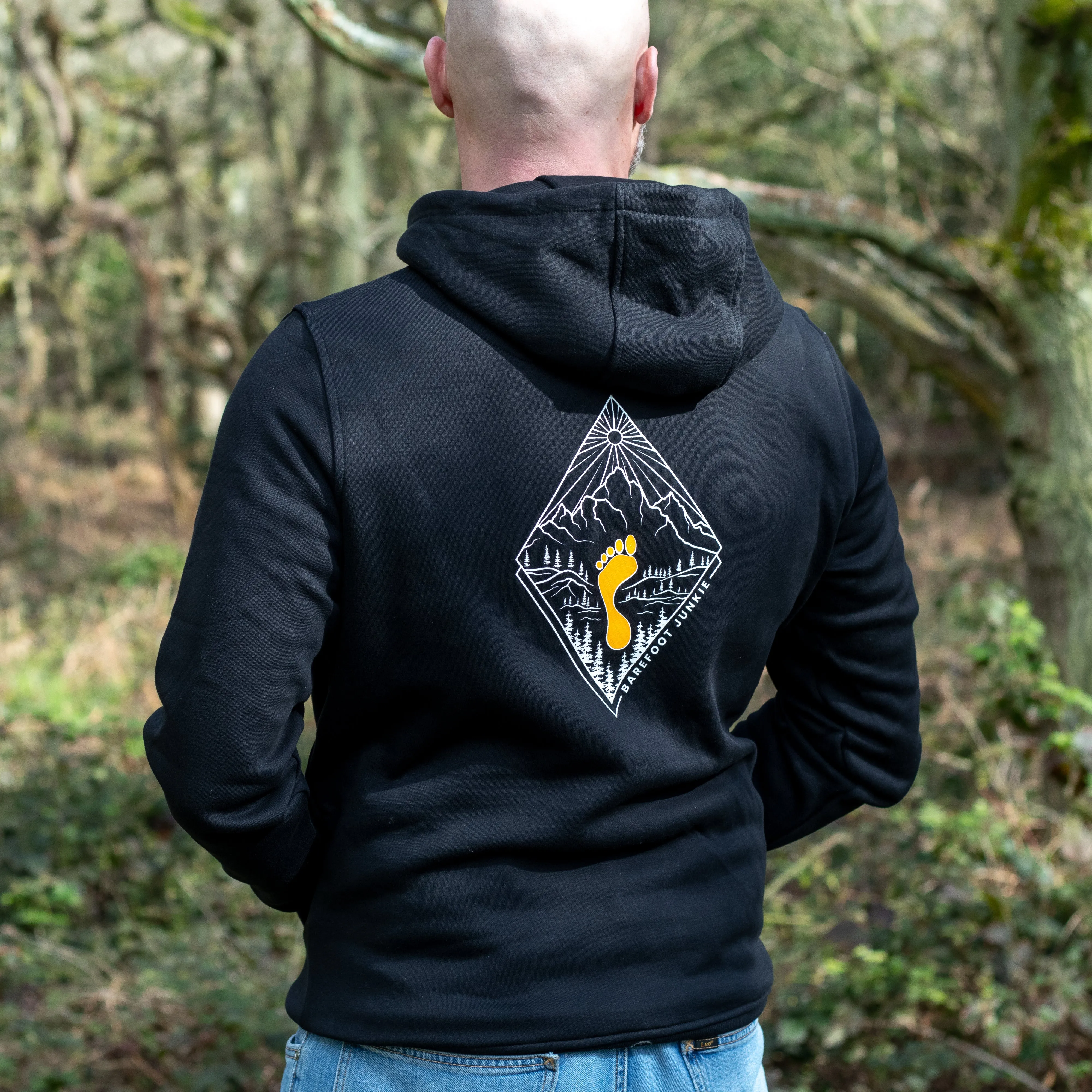 Barefoot Junkie Diamond Love Hoodie Black (Unisex Fit)