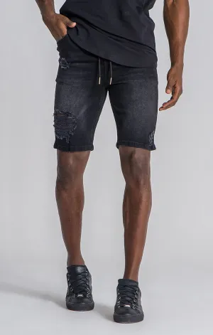 Black Ripped Shorts