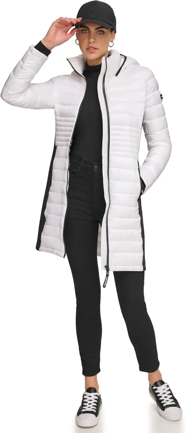 Calvin Klein Women's Long Light-weight Puffer Jacket