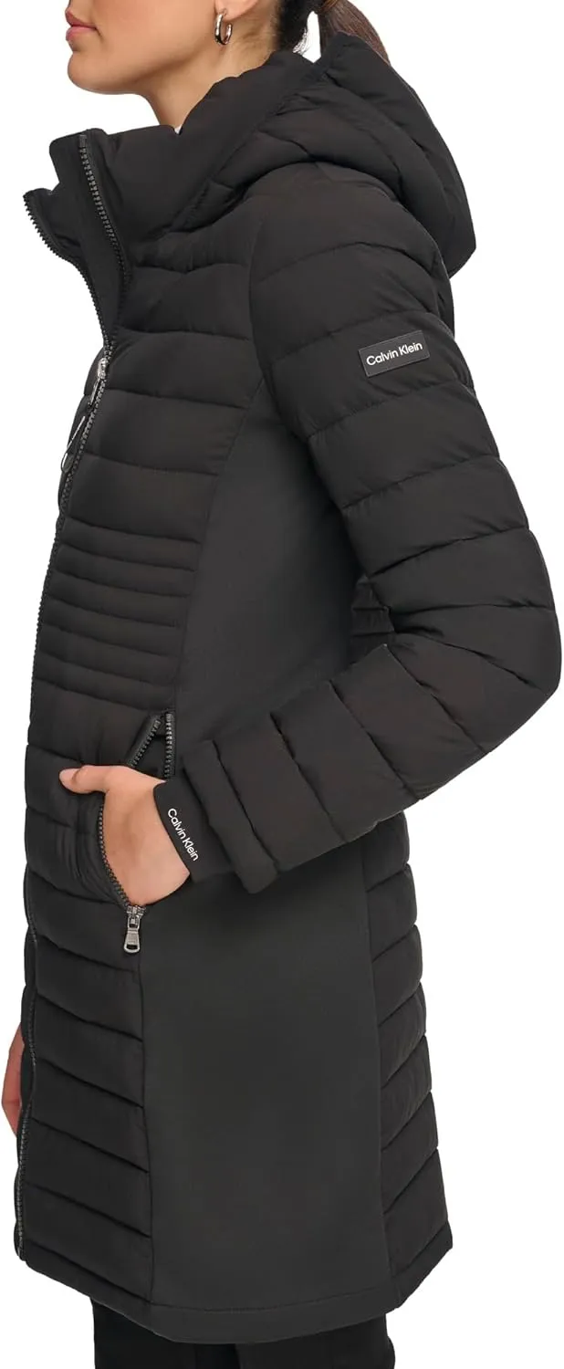Calvin Klein Women's Long Light-weight Puffer Jacket