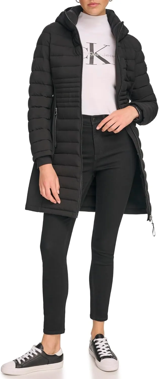 Calvin Klein Women's Long Light-weight Puffer Jacket