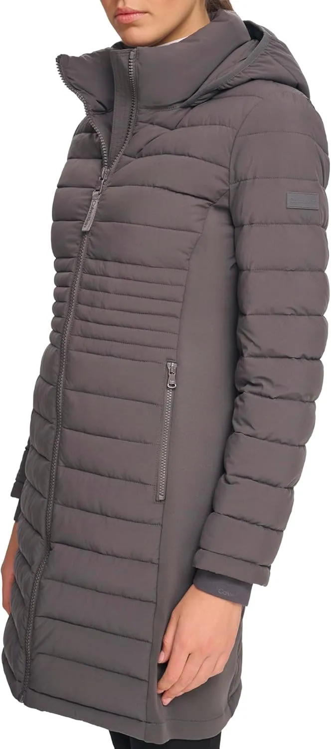 Calvin Klein Women's Long Light-weight Puffer Jacket