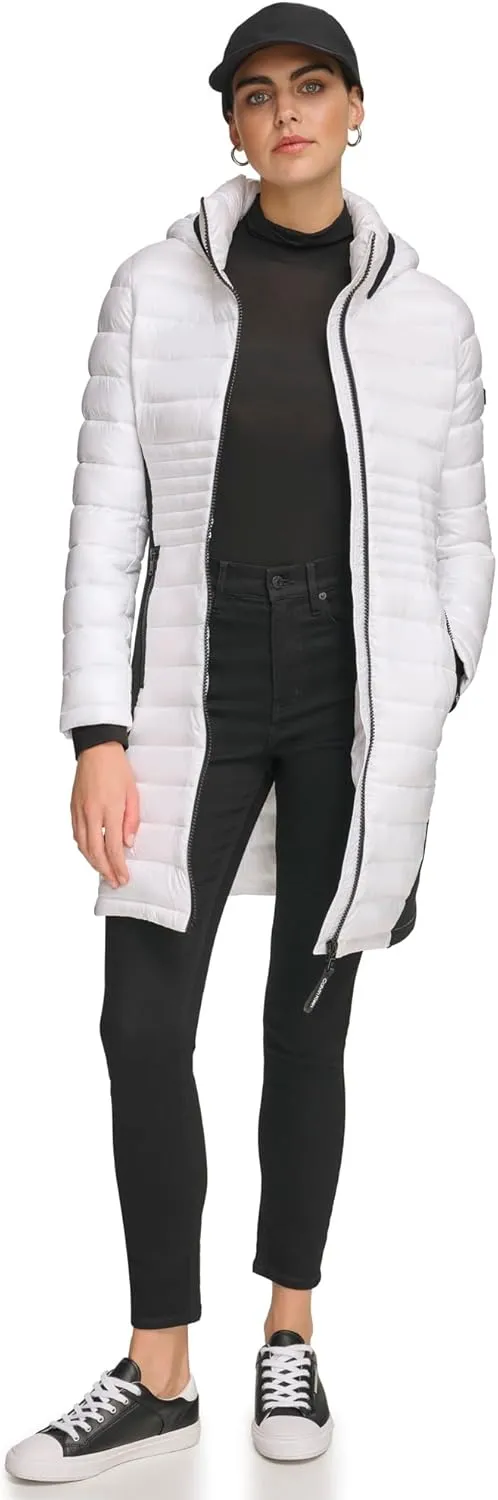 Calvin Klein Women's Long Light-weight Puffer Jacket