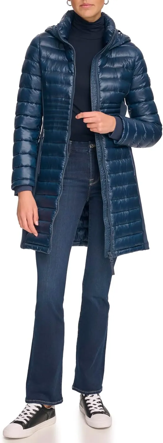 Calvin Klein Women's Long Light-weight Puffer Jacket