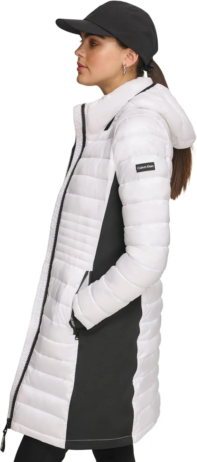 Calvin Klein Women's Long Light-weight Puffer Jacket