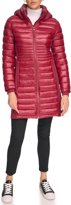 Calvin Klein Women's Long Light-weight Puffer Jacket