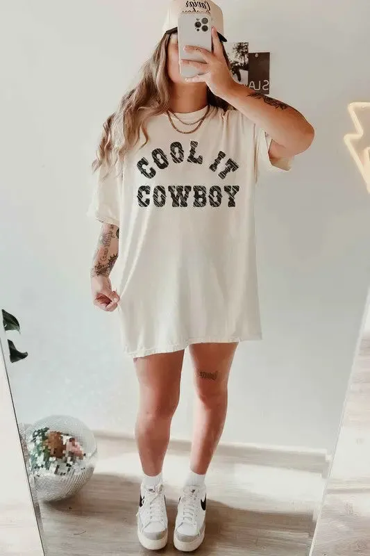 Cool It Cowboy Oversized Tee