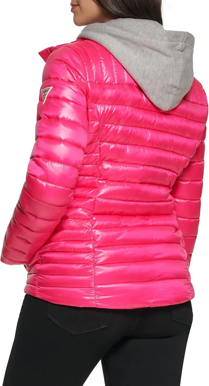 GUESS Women's Light Packable Jacket Quilted, Transitional Puffer