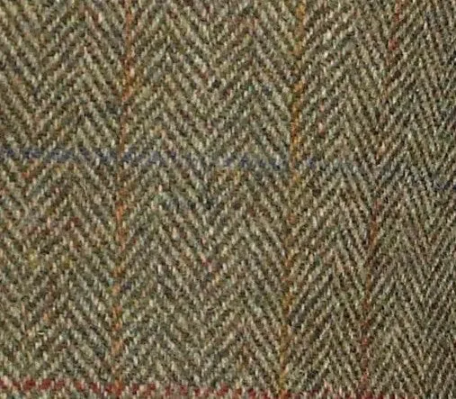 Mens Olive Green Check Harris Tweed Stromay Jacket