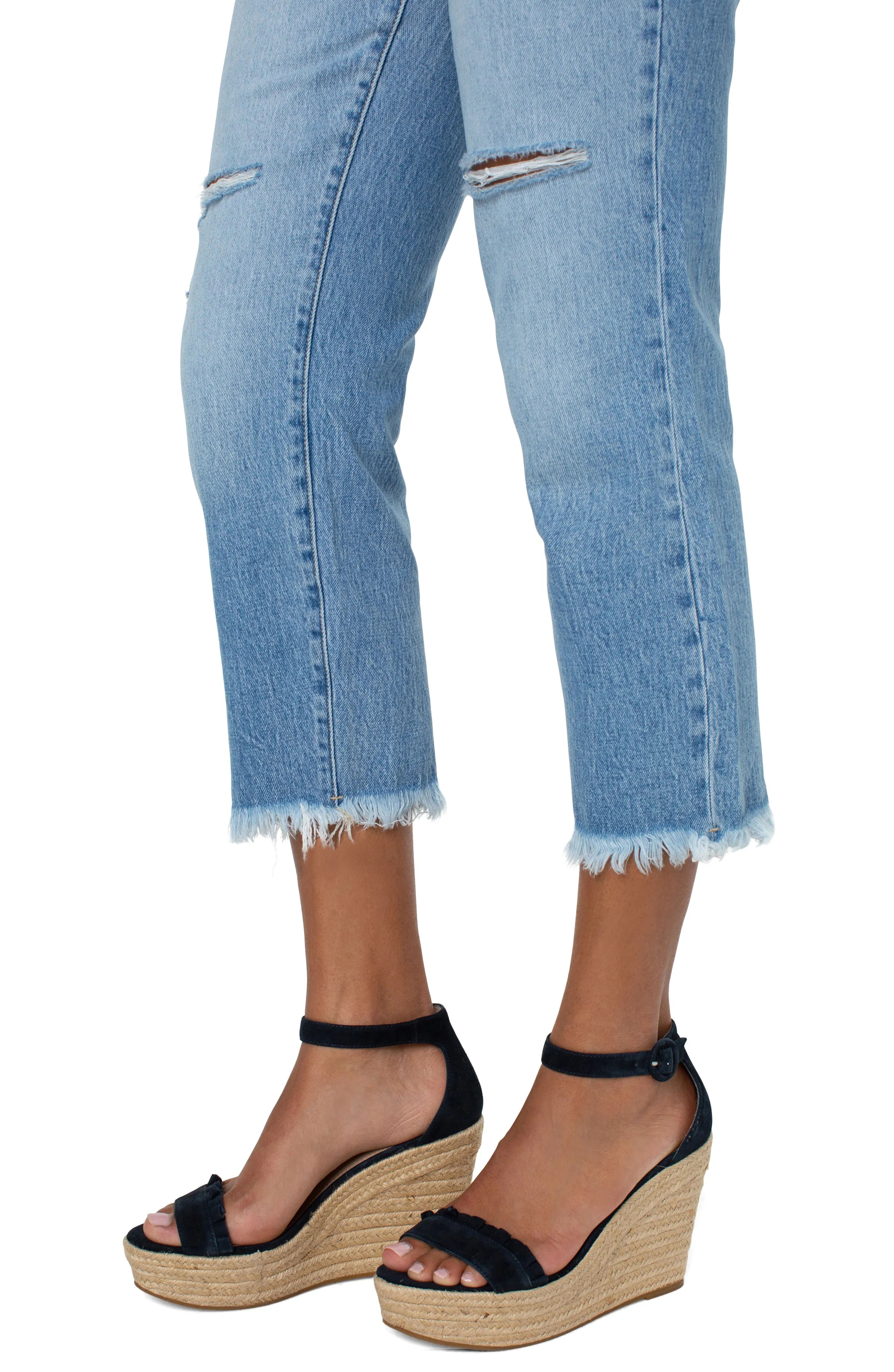 Liverpool High Rise Non-Skinny Jean With Fray Hew 25in In Balmer