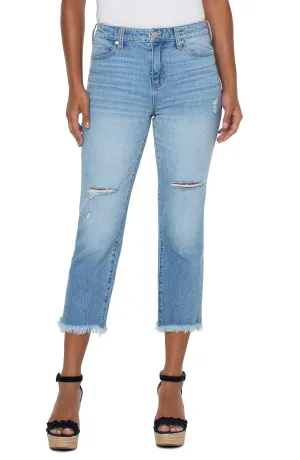 Liverpool High Rise Non-Skinny Jean With Fray Hew 25in In Balmer