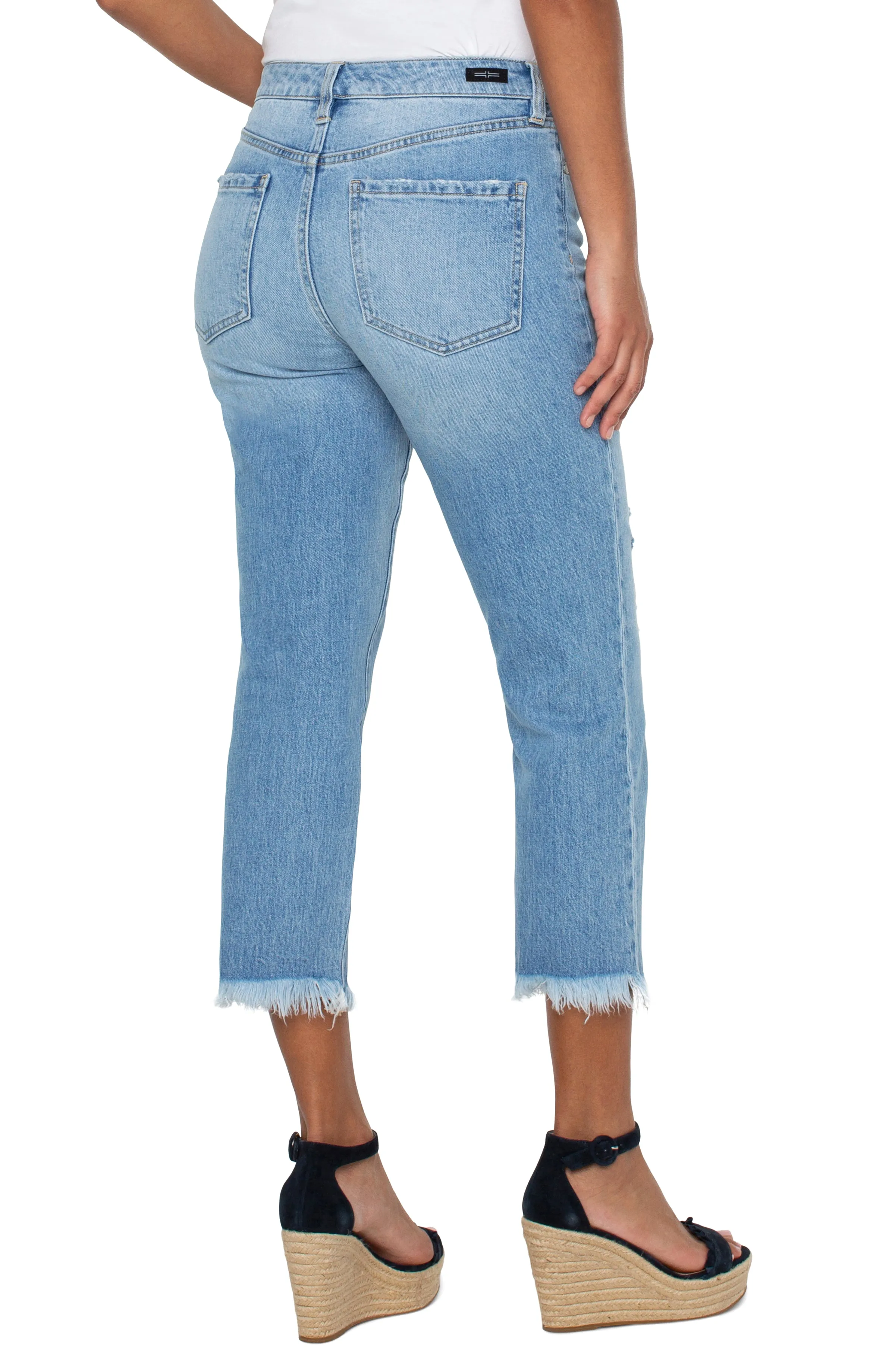 Liverpool High Rise Non-Skinny Jean With Fray Hew 25in In Balmer