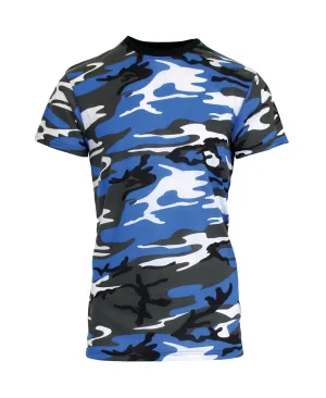 Men's Short Sleeve Hi-Low Crew Neck Camo Tee