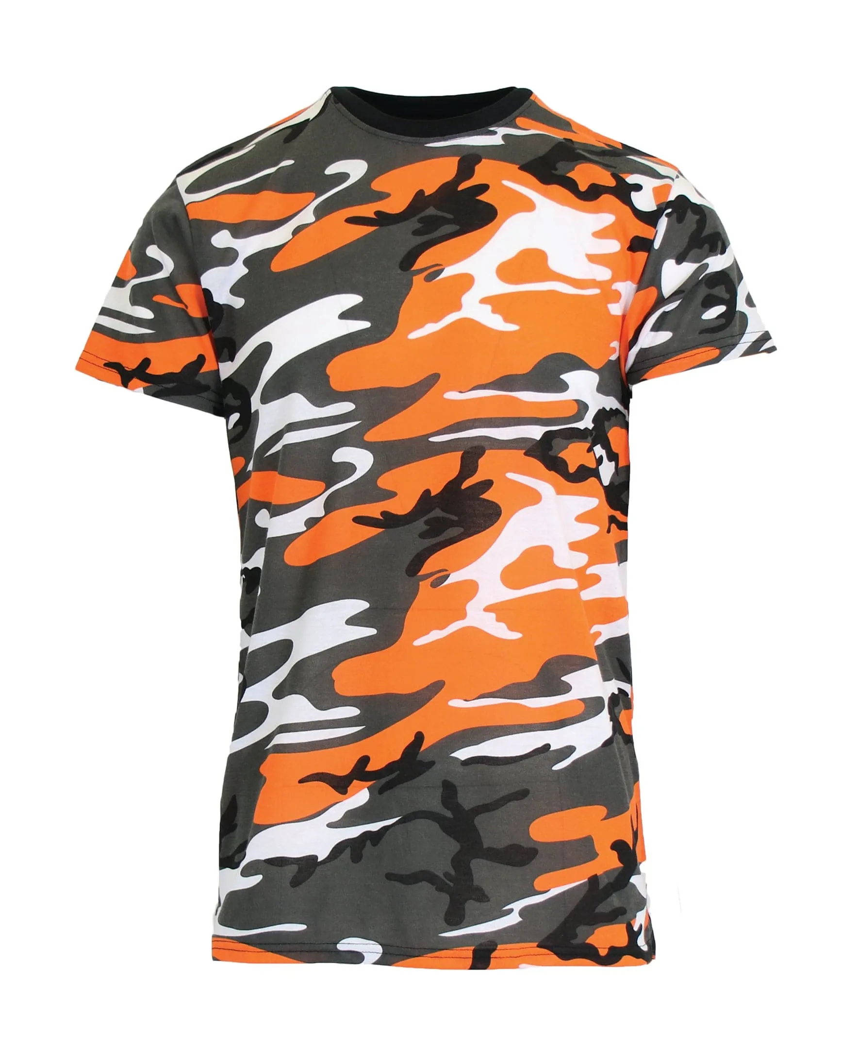 Men's Short Sleeve Hi-Low Crew Neck Camo Tee