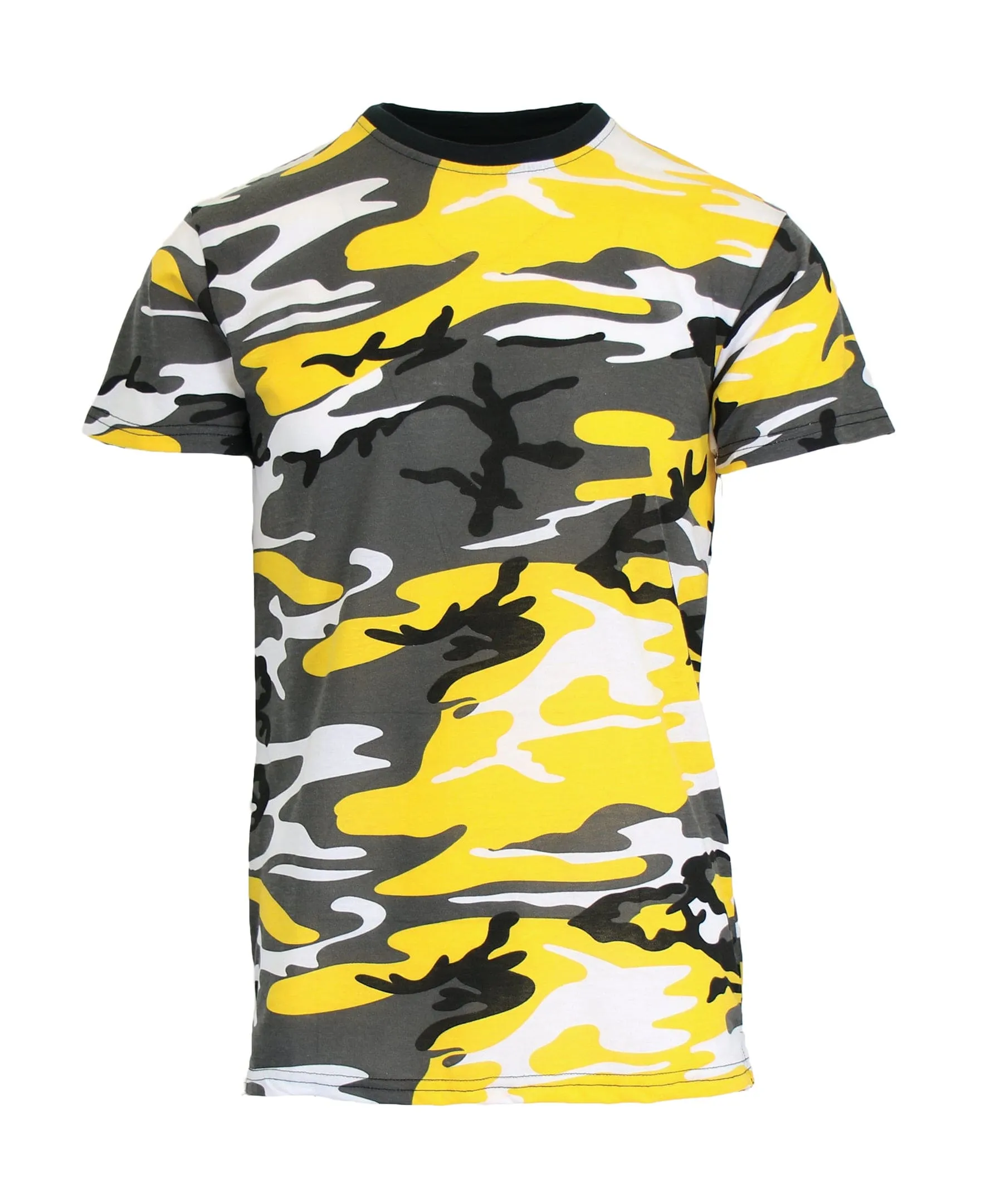 Men's Short Sleeve Hi-Low Crew Neck Camo Tee