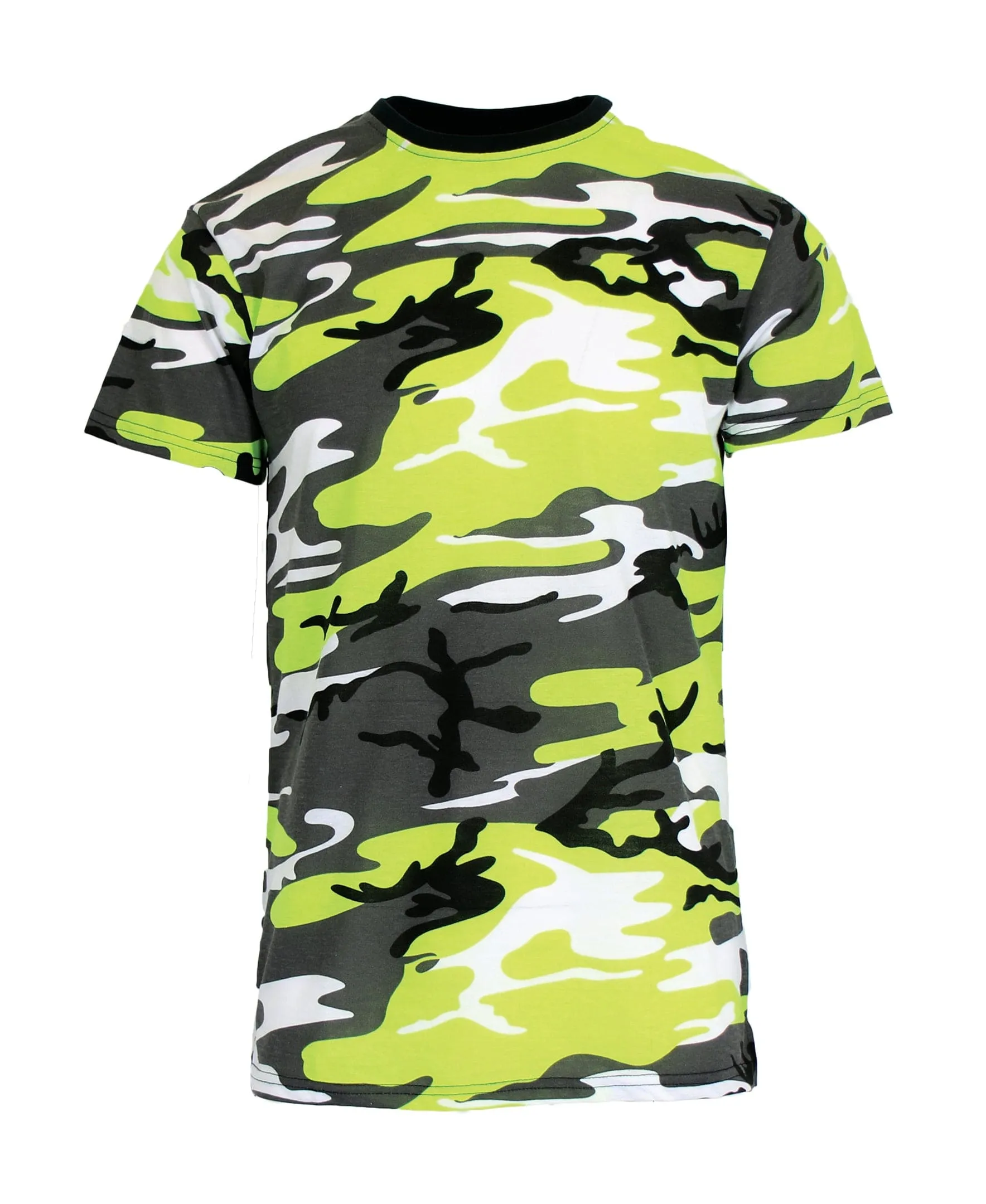Men's Short Sleeve Hi-Low Crew Neck Camo Tee