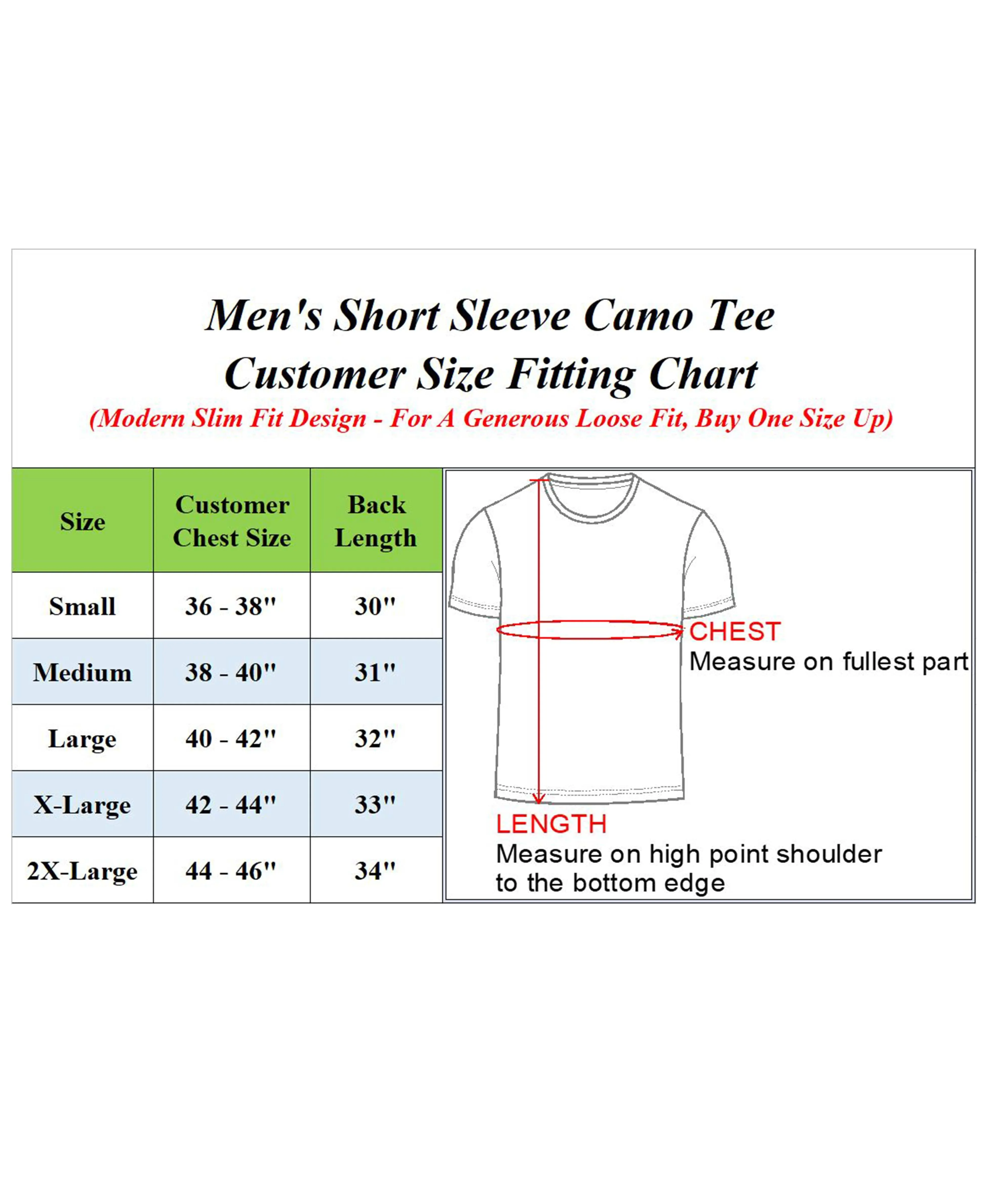 Men's Short Sleeve Hi-Low Crew Neck Camo Tee