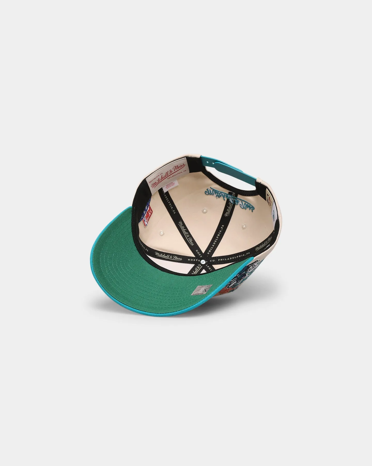 Mitchell & Ness Charlotte Hornets '96 Draft' Pro Crown Snapback Off White