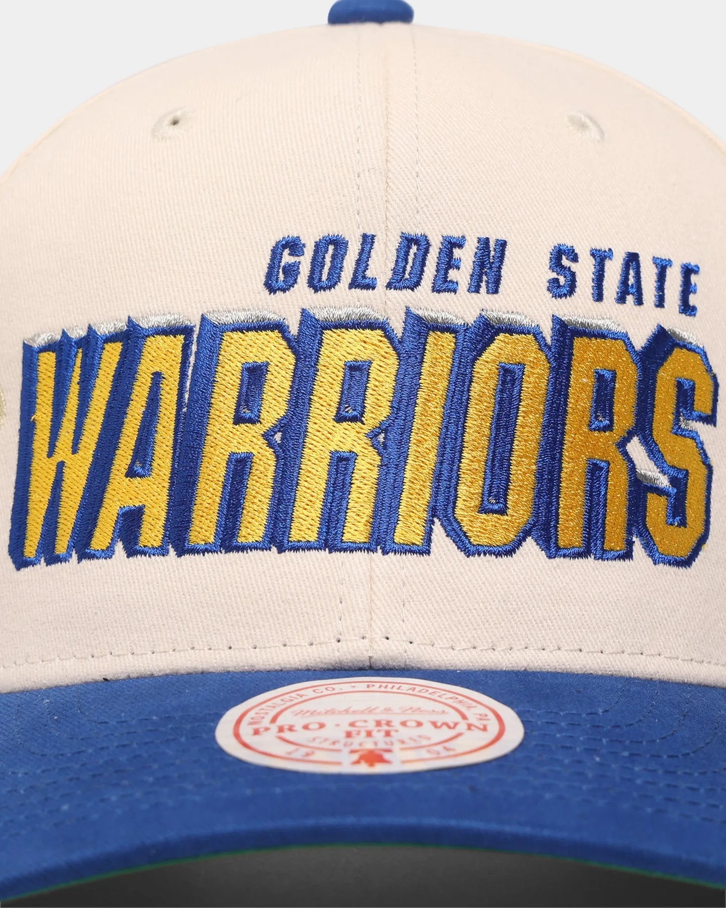 Mitchell & Ness Golden State Warriors '96 Draft' Pro Crown Snapback Off White