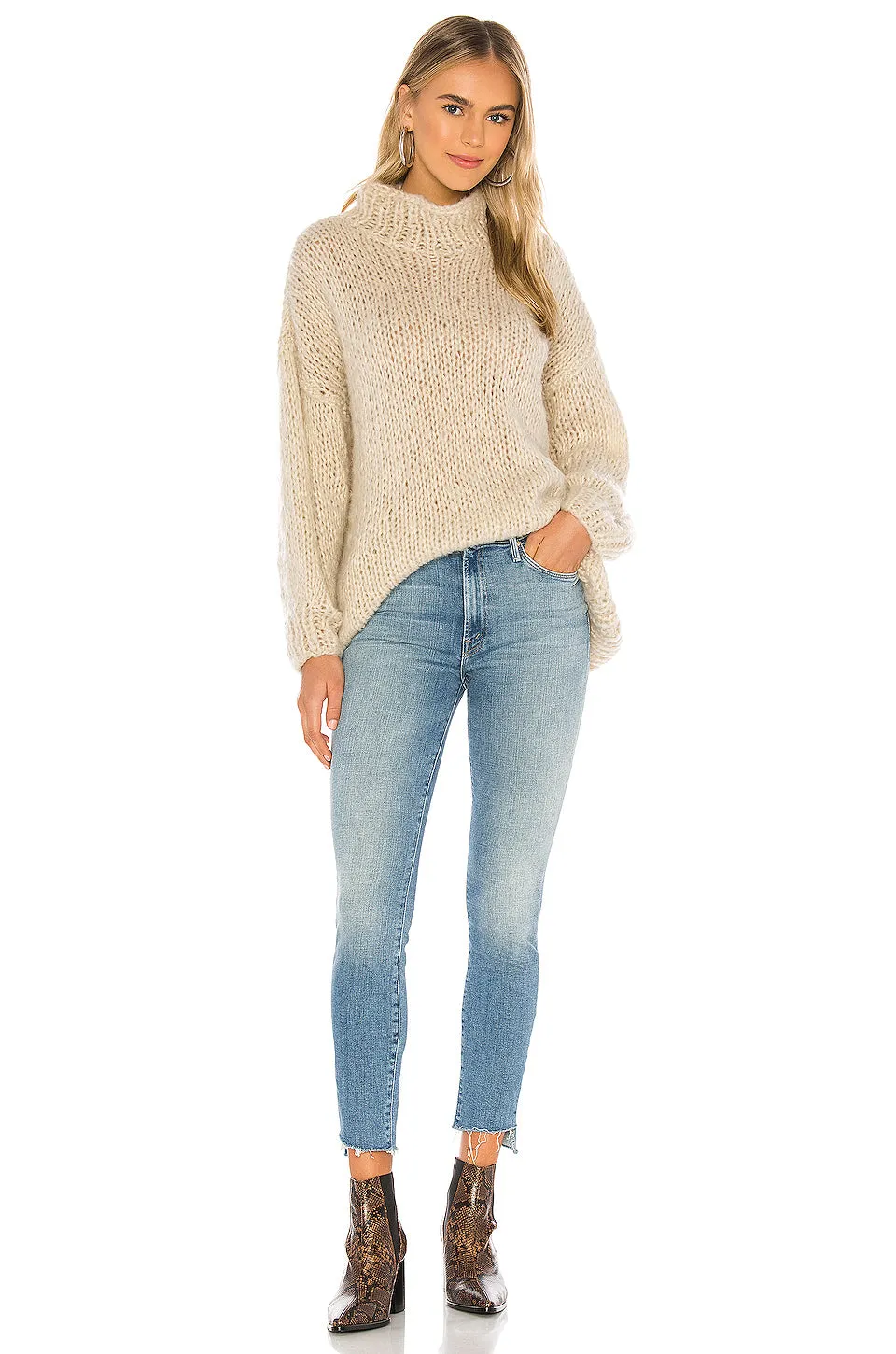 Mother The Stunner Zip Ankle Step Fray