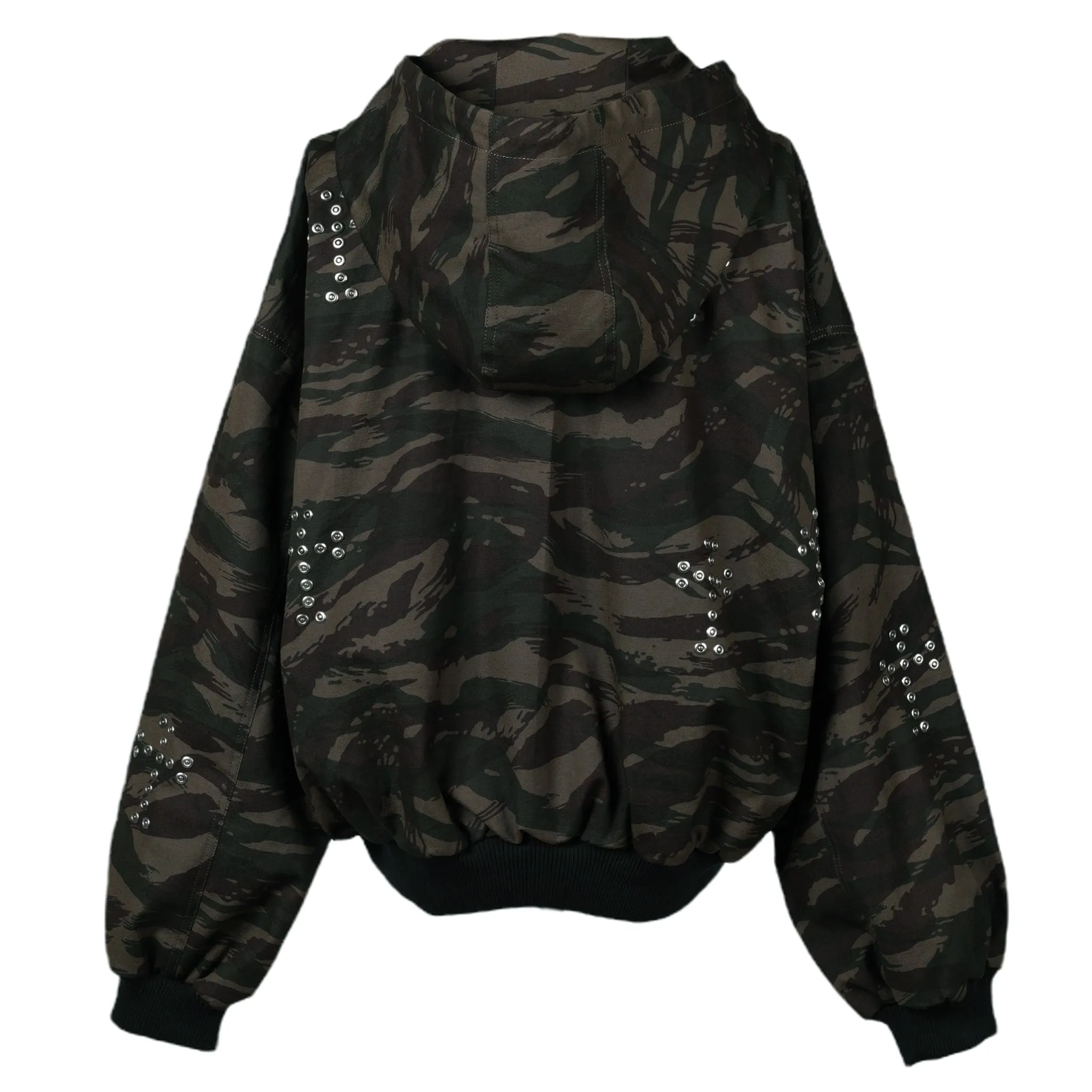SHORT ACTIVE JACKET WITH CROSS RIVET-EX / CAMO