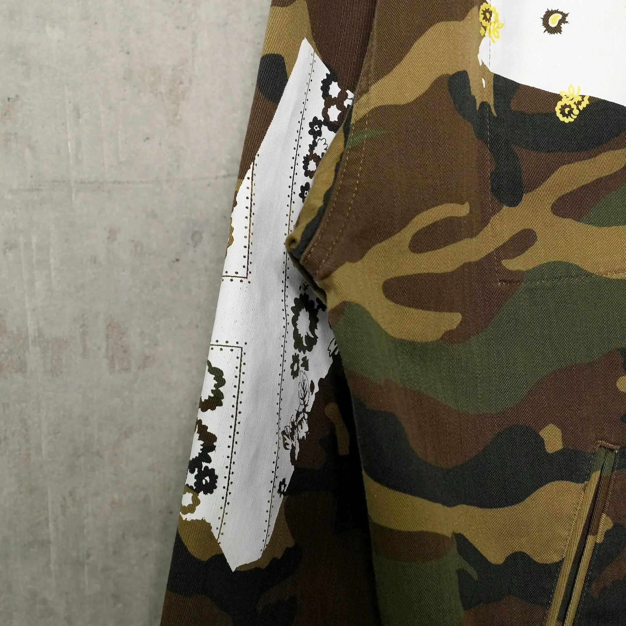 SIGN PRINT WORK JACKET / CAMO