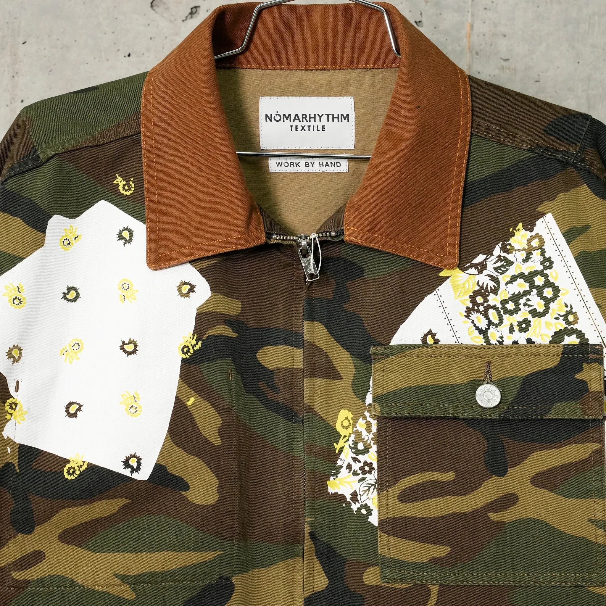 SIGN PRINT WORK JACKET / CAMO