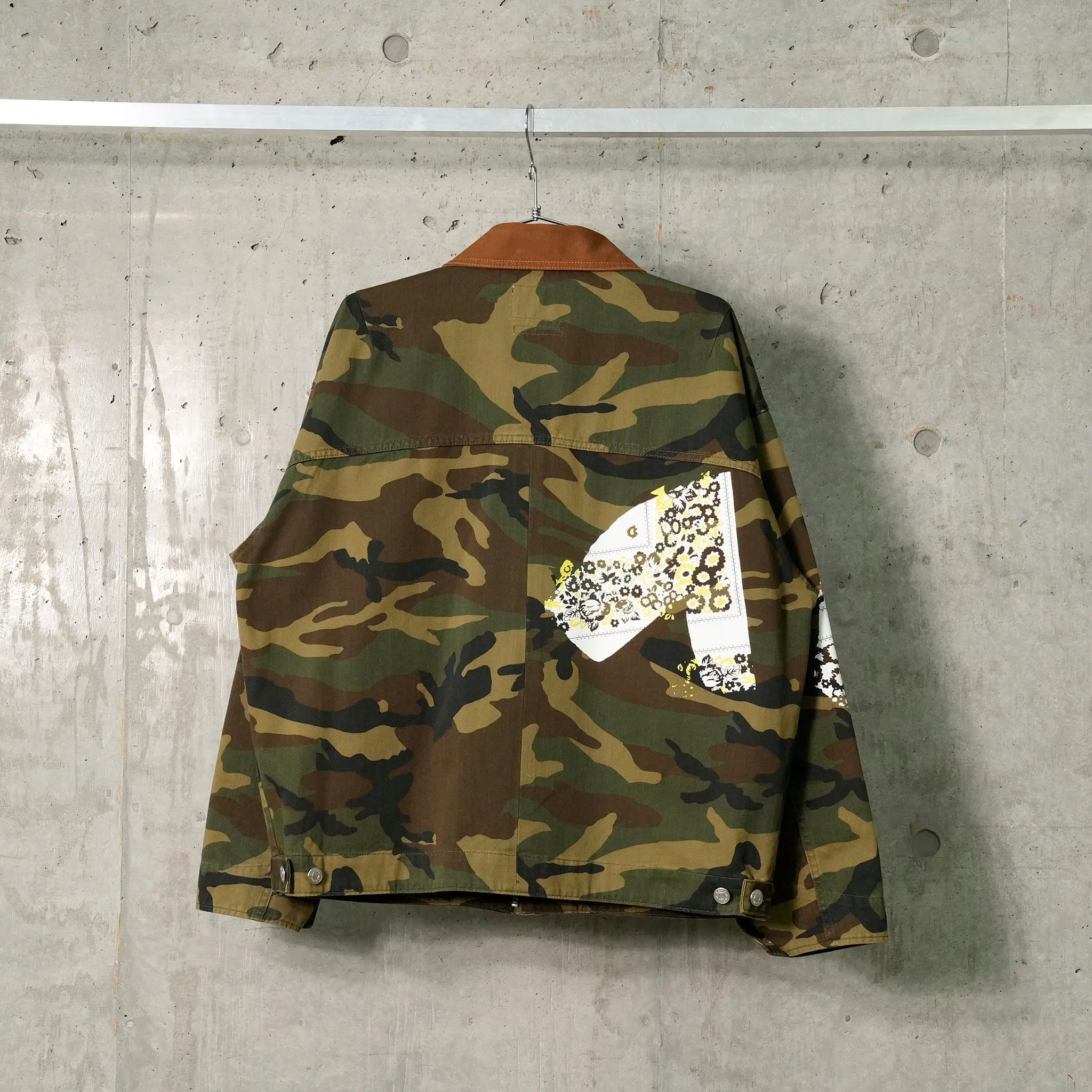 SIGN PRINT WORK JACKET / CAMO