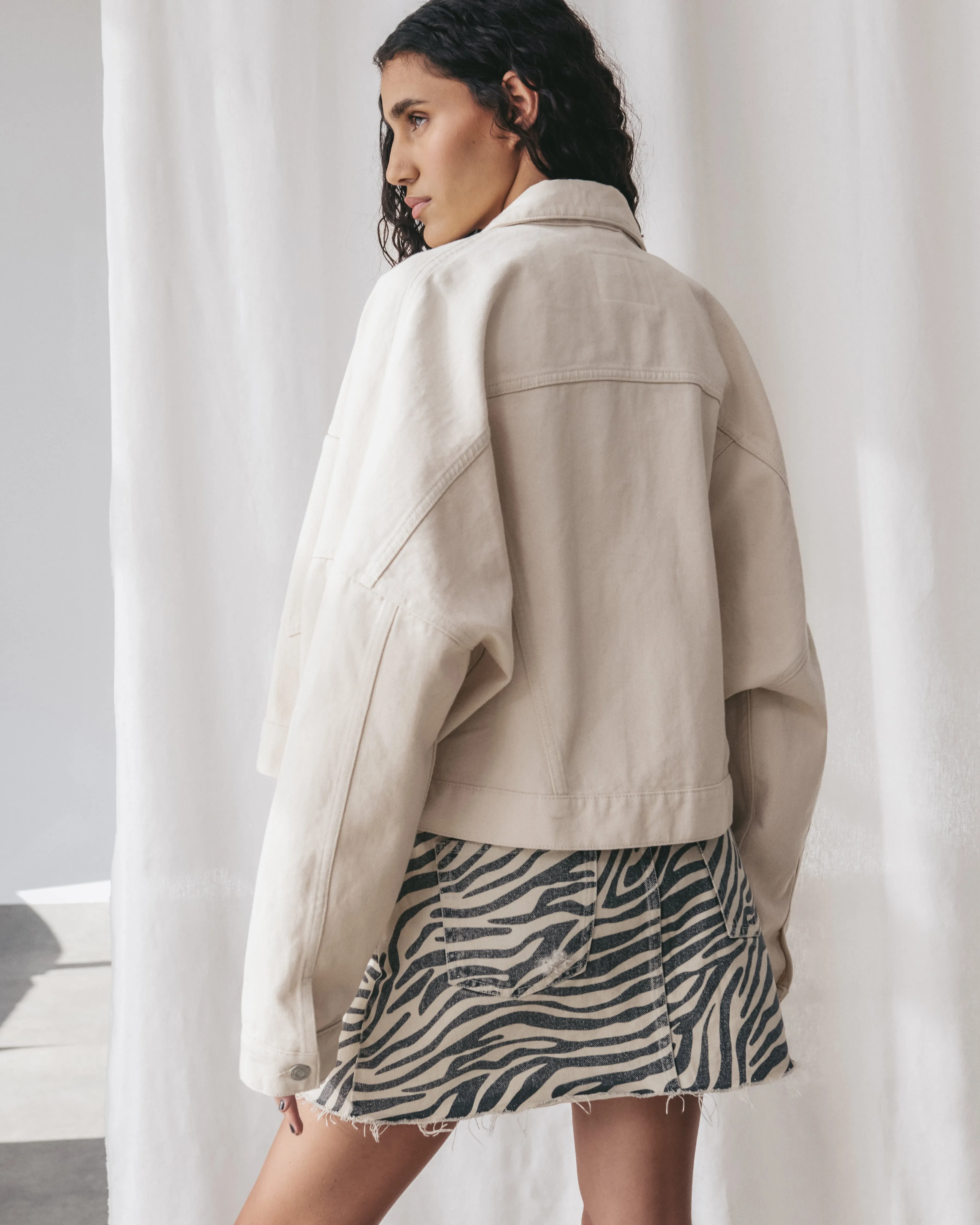 The Zebra Denim Skirt