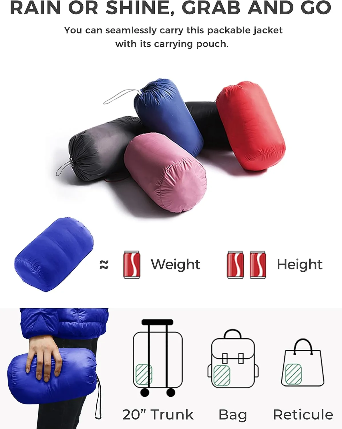 Wantdo Women's Hooded Packable Ultra Light Weight Short Down Jacket