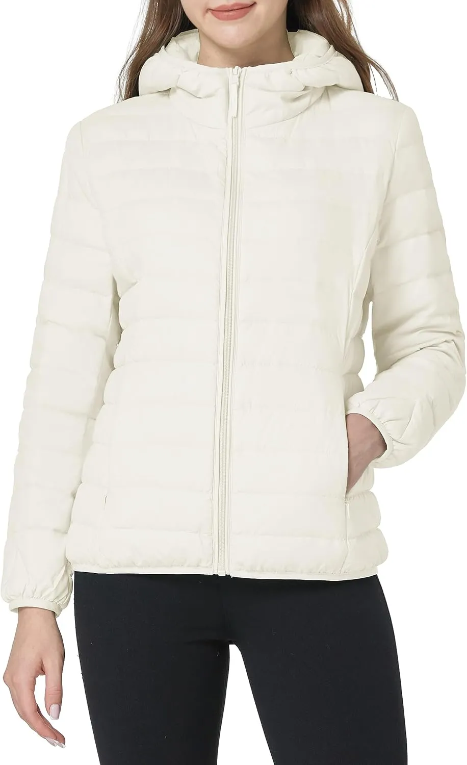 Wantdo Women's Hooded Packable Ultra Light Weight Short Down Jacket