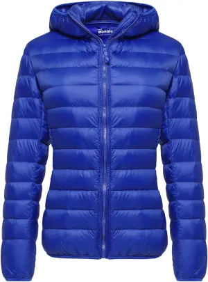 Wantdo Women's Hooded Packable Ultra Light Weight Short Down Jacket