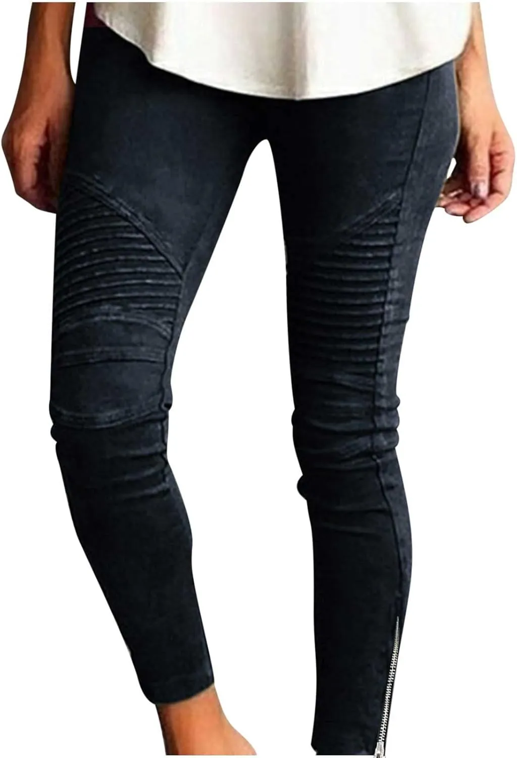Women Skinny Pants Solid Color High Waist Stretchy Leggings 2023 Fashion Ladies Casual Slim Pencil Trousers