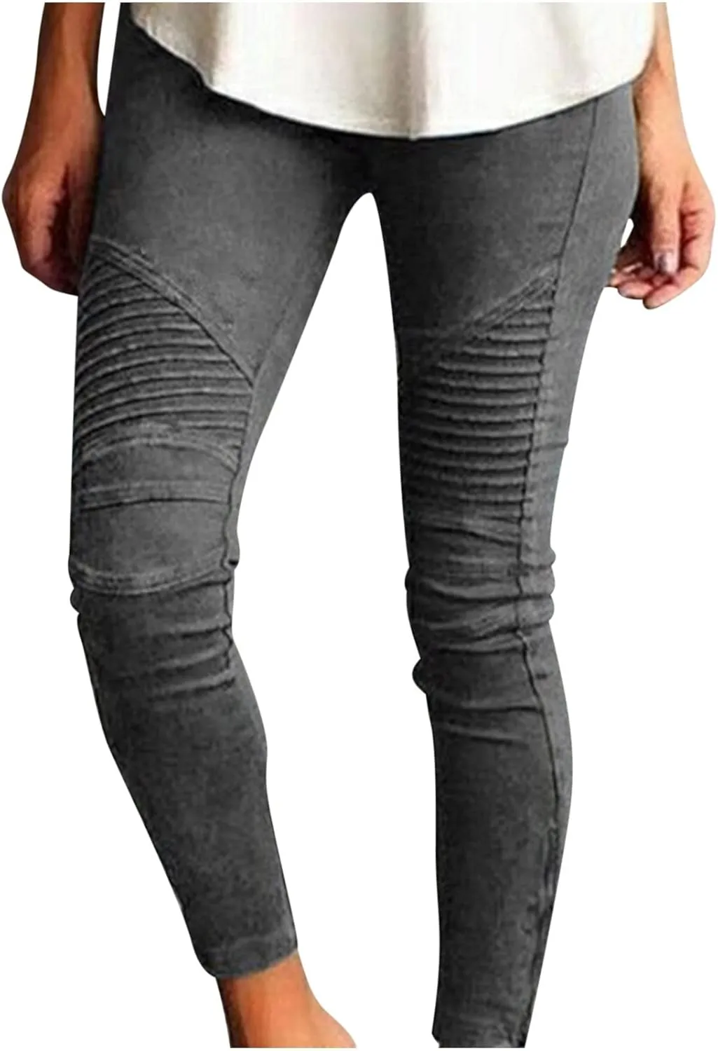 Women Skinny Pants Solid Color High Waist Stretchy Leggings 2023 Fashion Ladies Casual Slim Pencil Trousers