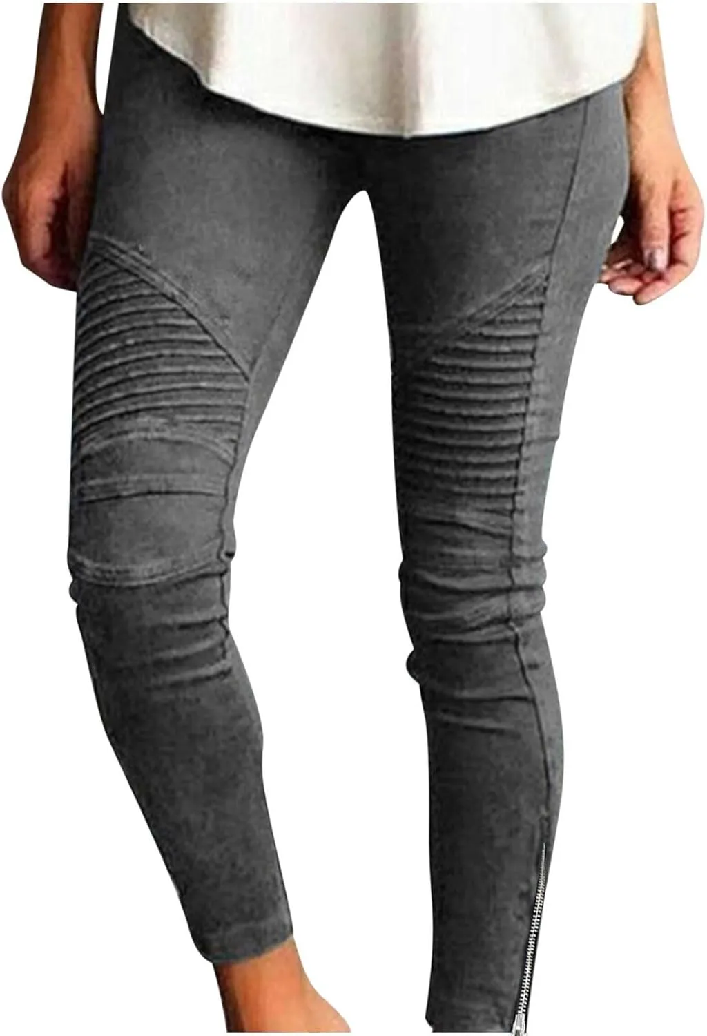 Women Skinny Pants Solid Color High Waist Stretchy Leggings 2023 Fashion Ladies Casual Slim Pencil Trousers
