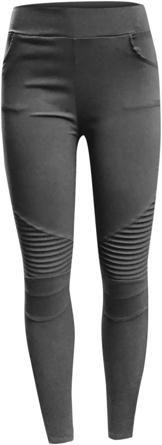 Women Skinny Pants Solid Color High Waist Stretchy Leggings 2023 Fashion Ladies Casual Slim Pencil Trousers