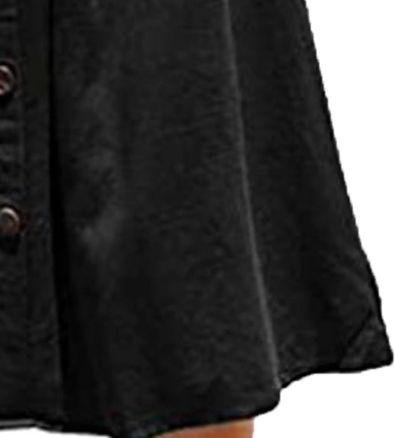 Women's High Waist Midi Skirt Vintage Elastic A-Line Pleated Button Front Skirts Casual Stretchy Skirts with Pockets