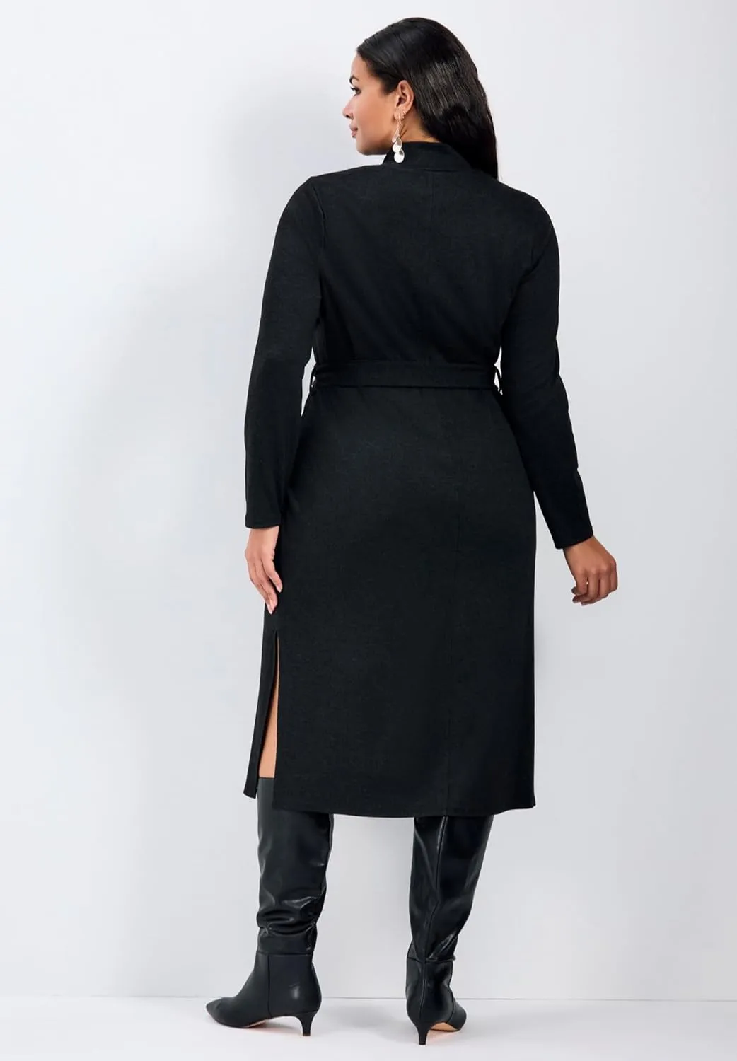 Women's Plus Size Ray of Light High Neck Midi Dress